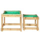 Eco- Friendly Keezi Kids Sandpit Wooden Sandbox Sand Pit Water Table Outdoor Toys 101cm