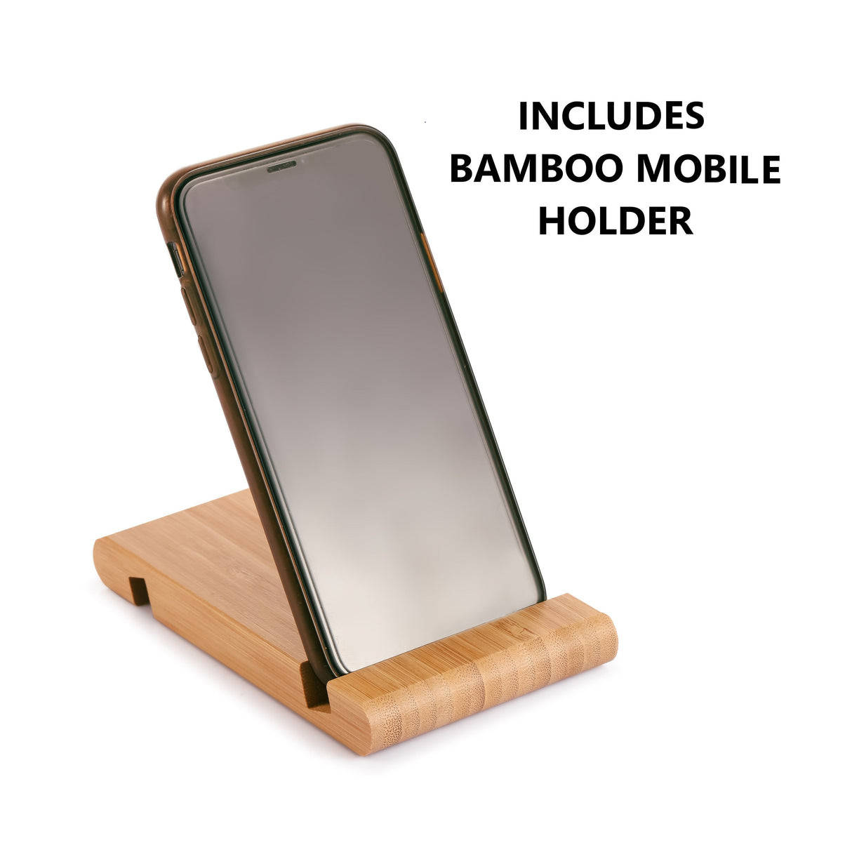 3 Pieces Bamboo Cutting Board with Juice Groove and Mobile Holder