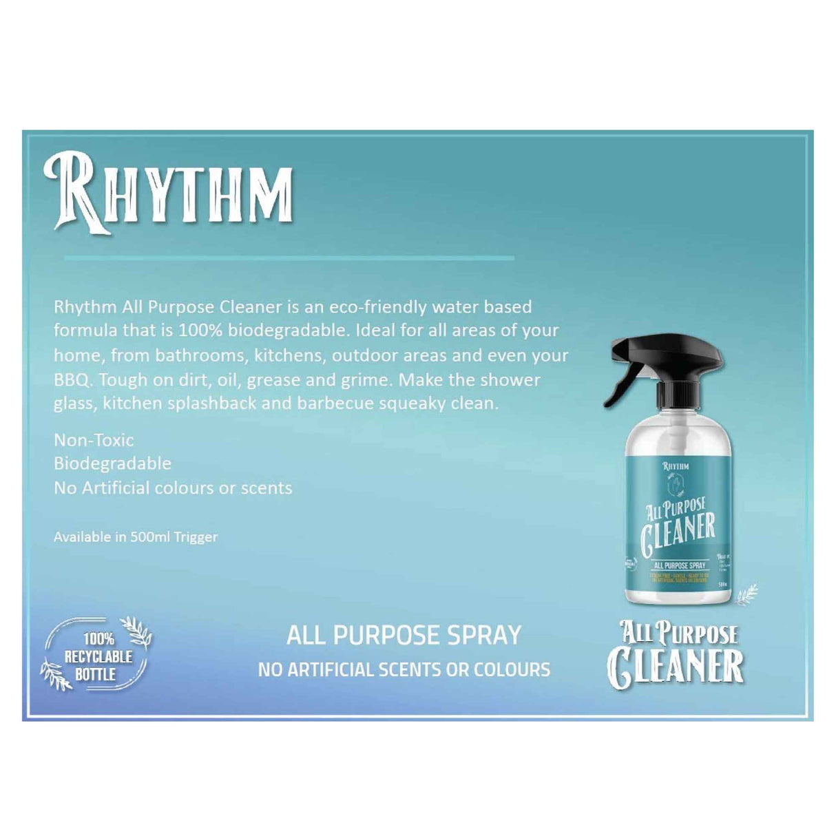 500ml Eco Friendly All Purpose Cleaner Spray Non-Toxic Biodegradable Water Based