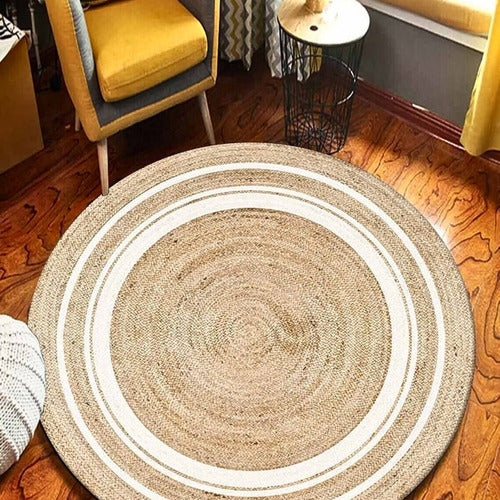 Sustainable Jute Round Rug | Decorative Floor 120 cm Rug